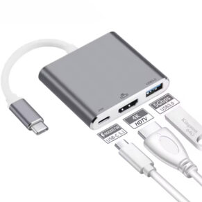 Convertisseur Type-C vers HDMI + Type-C & USB3.0