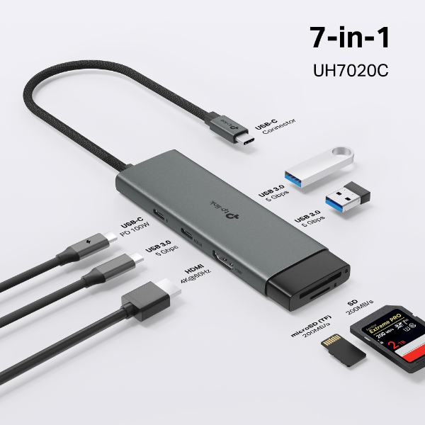 Convertisseur USB Type-C 7 in 1 Hub