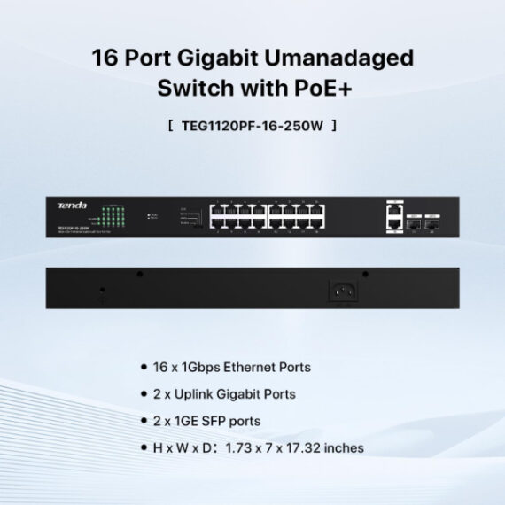 Tenda TEG1120P-16-250W – Image 2