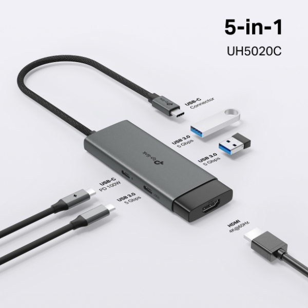 Convertisseur USB Type-C 5 in 1 Hub