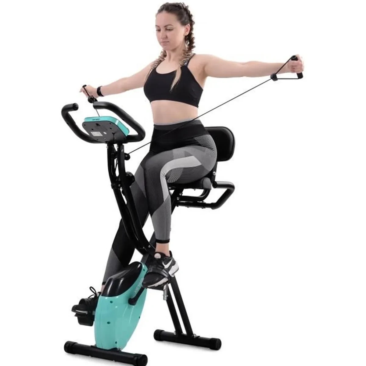 Velo d’appartement pliable magnétique 10 niveaux Cardio et fitness – Image 6