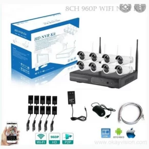 kit 8 Cameras de surveillance IP WiFi HD NVR
